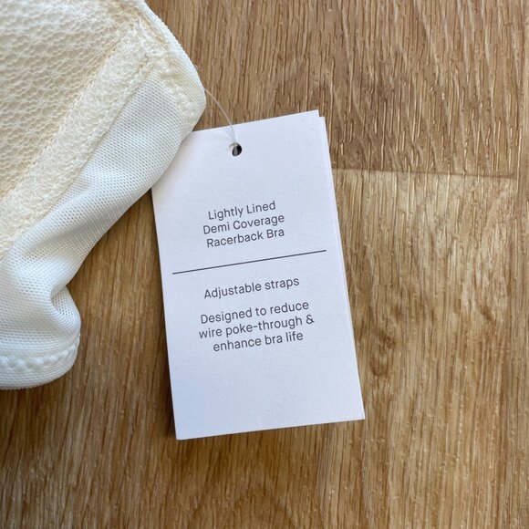 AUDEN LACE BRA FRONT CLASP RACERBACK DEMI COVERAGE OFF WHITE WOMEN'S NWT - Picture 5 of 6